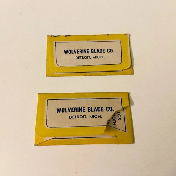 Vintage The Wolverine Blade Always a  Winner Razor Blades USA Lot of 2 Rusty - Picture 10 of 11